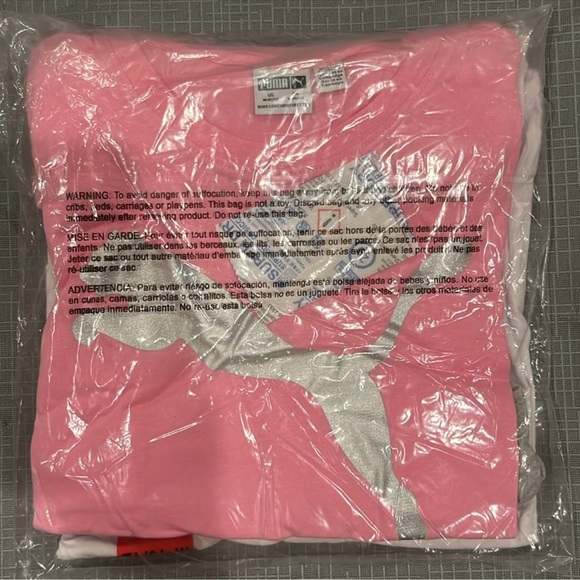 NWT PUMA Youth Girls 4-piece Set WHITE/PINK - size M (10/12) - casual summer - Picture 3 of 10